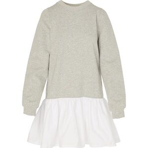 Addison Bay Grey/White Sweatshirt Swing Dress